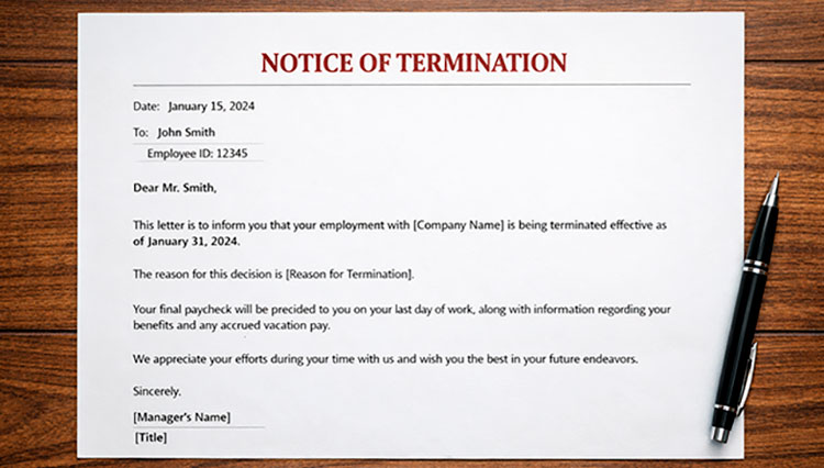 Перевод уведомления о расторжении лицензии